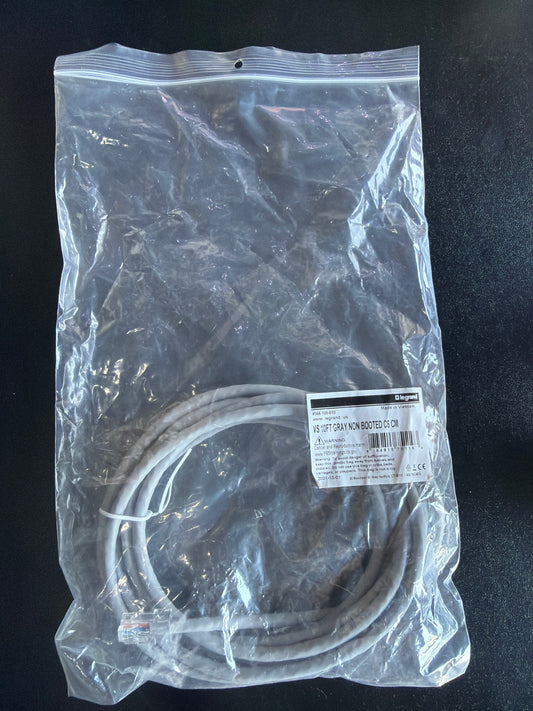 Legrand VS 10FT Gray Non Booted Cat6 CM Patch Cable