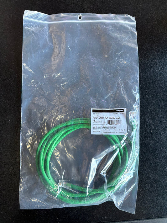Legrand VS 10FT Green Non Booted Cat6 CM Patch Cable