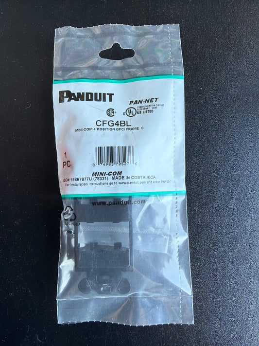 Panduit CFG4BL Mini-Com 4 Position GFCI Frame C Black