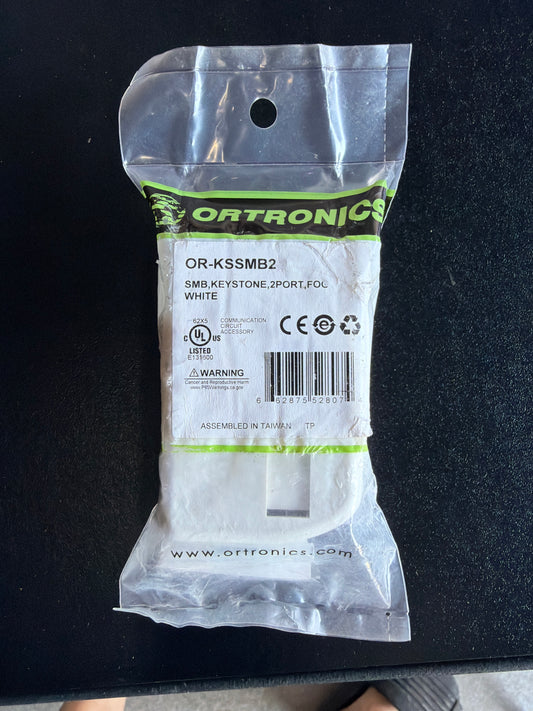 Ortronics OR-KSSMB2 SMB Keystone 2-Port Surface Mount Box Fog White